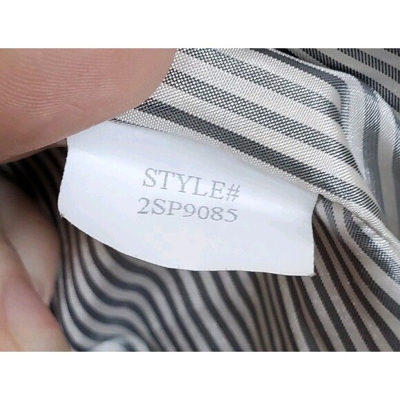 Tom K Nguyen Anthropologie Blazer Brown Floral Strawberry Print Striped Sz 10 - Picture 8 of 10